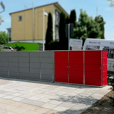 Kita Gartenschränke modular aus HPL Trespa